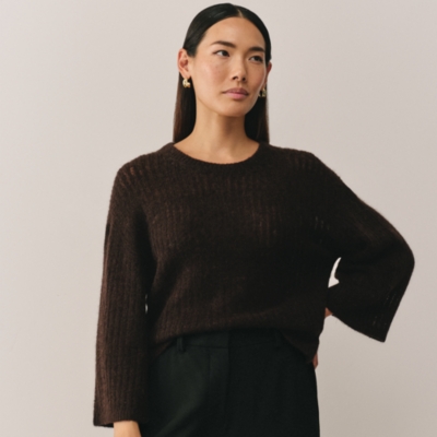 Ladderstitch Rib Jumper with Alpaca