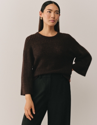 Ladderstitch Rib Jumper with Alpaca