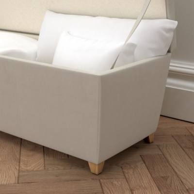 Langley Cotton Ottoman Ottomans & Footstools The White Company UK