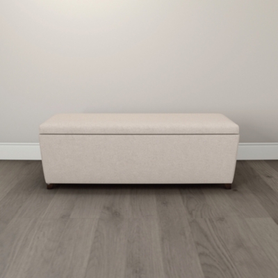 Langley Linen Union Ottoman Ottomans The White Company Uk