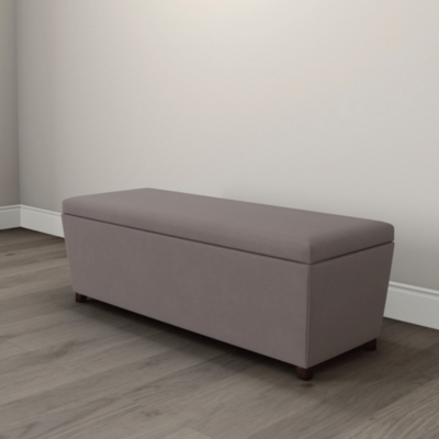 Langley Velvet Ottoman Ottomans & Footstools The White Company UK