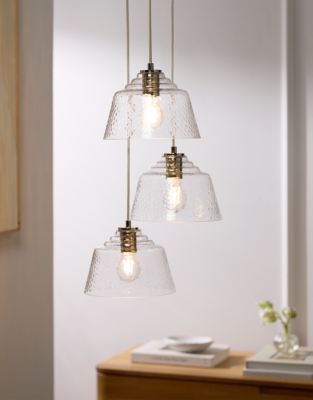 Lansdown Glass Triple Pendant