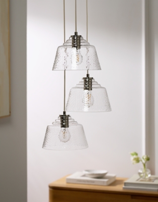 Lansdown Glass Triple Pendant