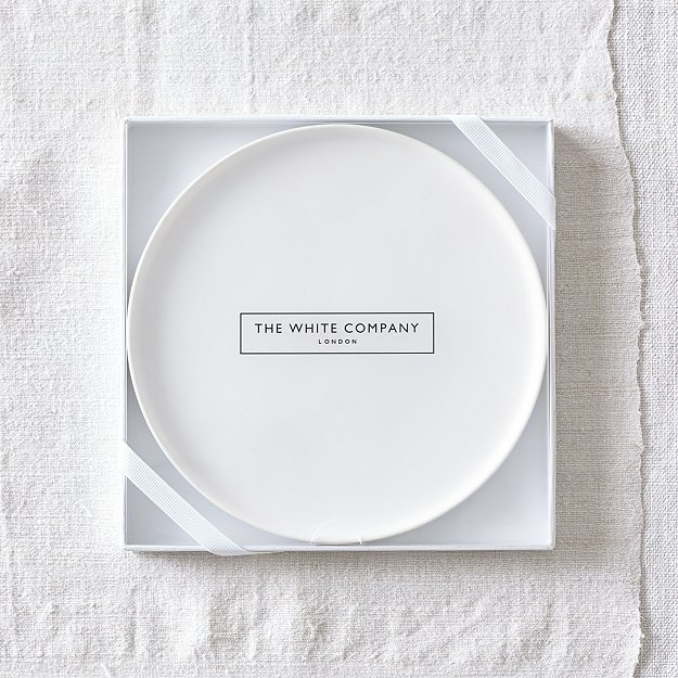 Large Ceramic Botanical Candle Plate | Candle Holders | The White Company