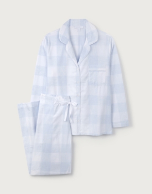 Large-Gingham Brushed-Cotton Pajama Set