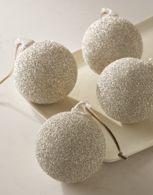 Large Glitter Baubles – Set of 4