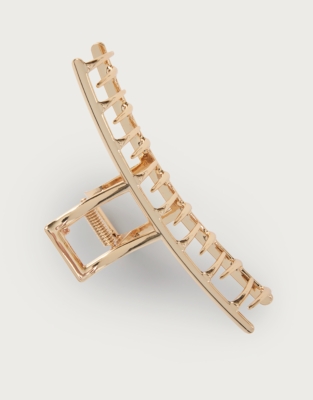 Large Metal Claw Hair Clip - Gold