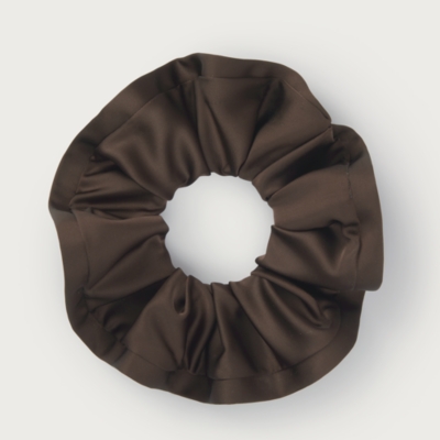 Large Satin Trim Scrunchie