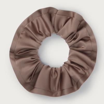 Large Satin Trim Scrunchie