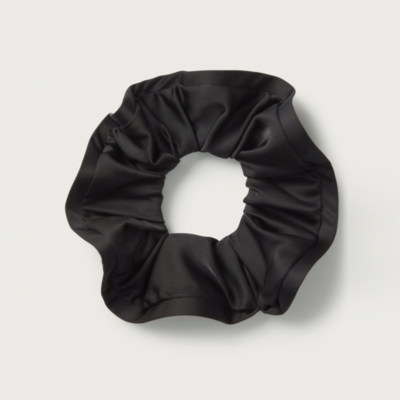 Large Satin Trim Scrunchie