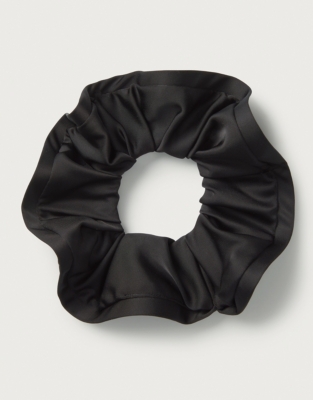 Large Satin Trim Scrunchie