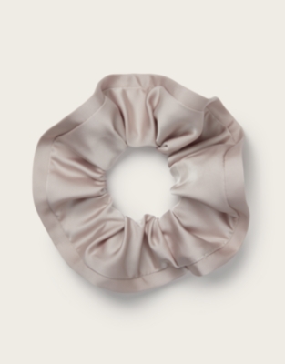 Large Satin Trim Scrunchie
