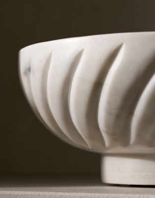 Larton Footed Marble Bowl