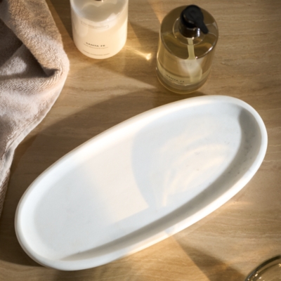 Larton Marble Oval Tray