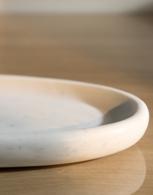 Larton Marble Oval Tray