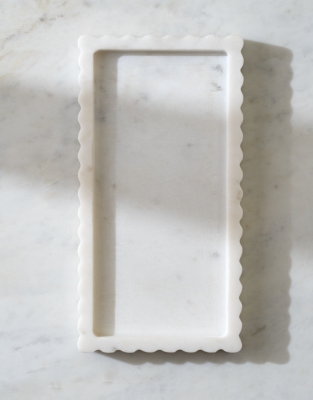 Larton Marble Scalloped Tray