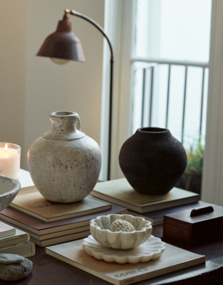 Larton Scalloped Marble Bowl