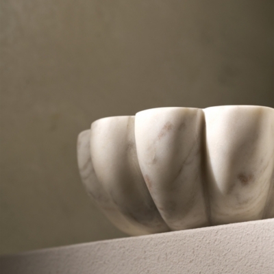 Larton Scalloped Marble Bowl