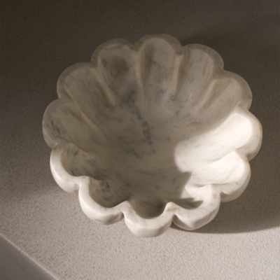 Larton Scalloped Marble Bowl