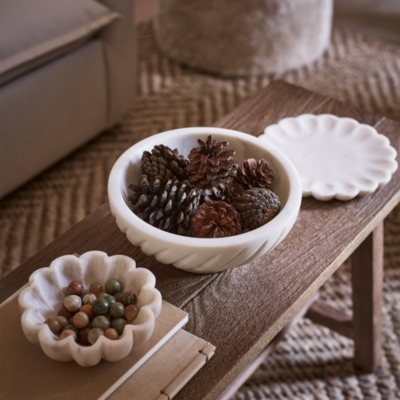 Larton Scalloped Marble Bowl