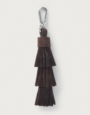 Layered Tassel Keyring - Chocolate