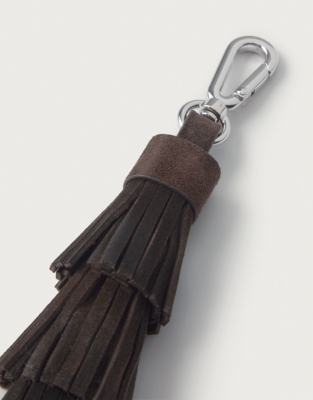 Layered Tassel Keyring - Chocolate