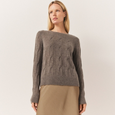 Layering Cashmere Cable Jumper