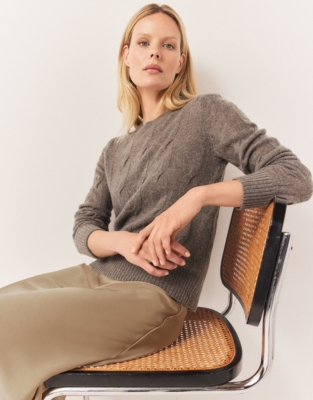 Layering Cashmere Cable Jumper