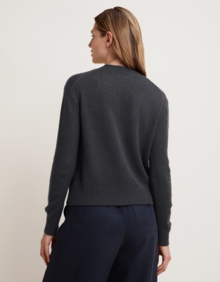 Layering Cashmere Cardigan - Slate Grey