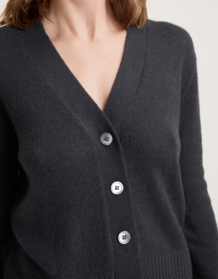 Layering Cashmere Cardigan - Slate Grey