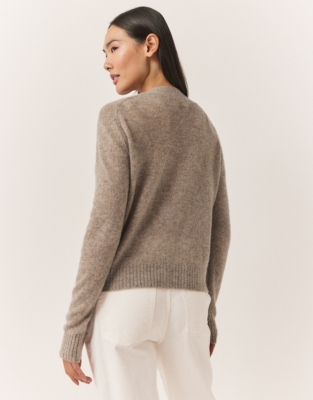 Layering Cashmere Cardigan - Oatmeal Marl