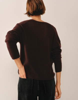 Layering Cashmere Cardigan - Oxblood