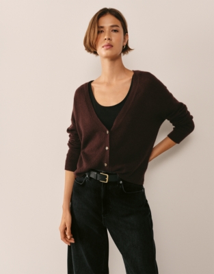 Layering Cashmere Cardigan - Oxblood