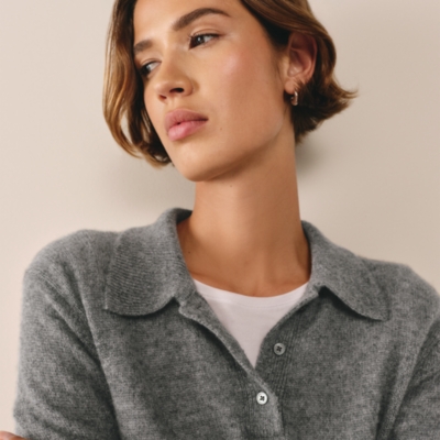 Layering Cashmere Collared Jumper