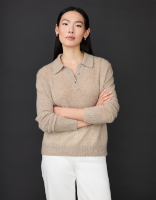 Layering Cashmere Collared Jumper