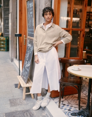 Layering Cashmere Collared Jumper