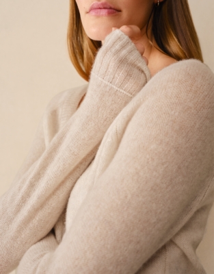 Layering Cashmere Deep V Neck Jumper