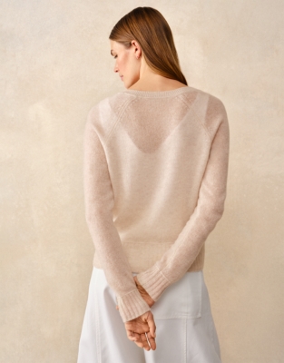 Layering Cashmere Deep V Neck Jumper