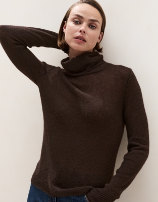 Layering Cashmere Funnel Neck Jumper
