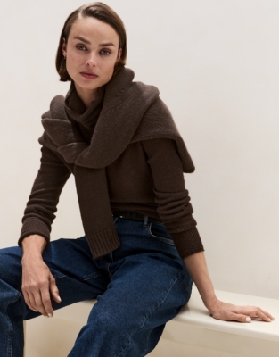 Layering Cashmere Funnel Neck Jumper