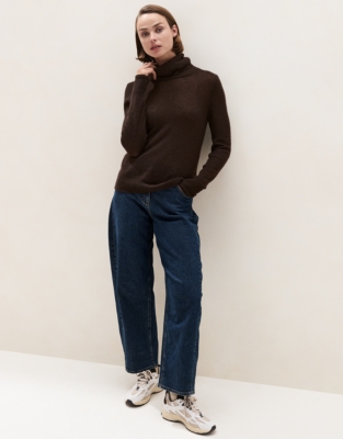 Layering Cashmere Funnel Neck Jumper