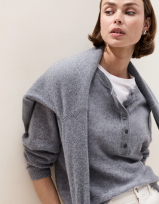 Layering Cashmere Knitted Henley