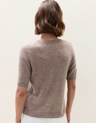 Layering Cashmere Knitted T-shirt