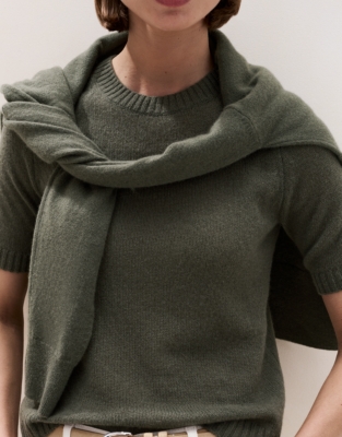 Layering Cashmere Knitted T-shirt