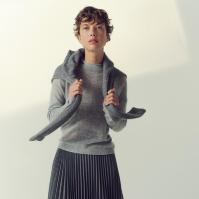 Layering Cashmere Mock Neck Jumper