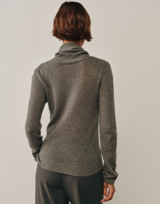 Layering Cashmere Sparkle Funnel Neck Jumper