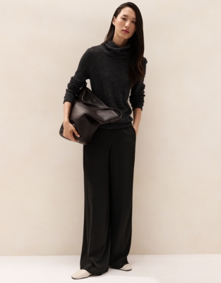 Layering Cashmere Sparkle Funnel Neck Jumper