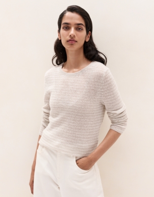 Layering Cashmere Sparkle Stripe Jumper