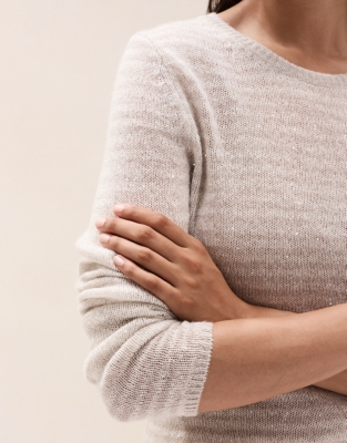 Layering Cashmere Sparkle Stripe Jumper