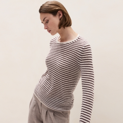 Layering Cashmere Stripe Jumper